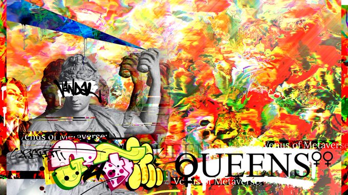 Poster for graffiti queens NFT art expo